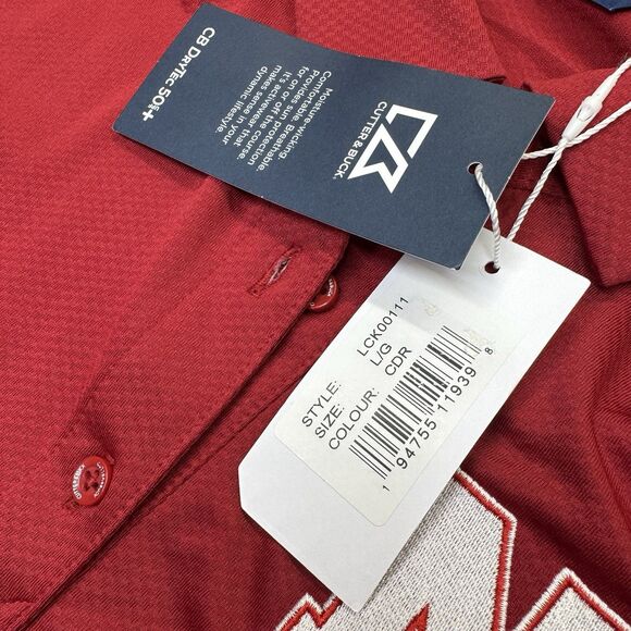 NEW Nebraska Huskers Cutter & Buck WOMENS Prospect Polo Shirt Scarlet LG - Picture 6 of 11